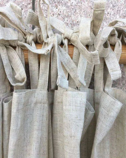 Custom Natural Linen Curtains with Breathable Tulle - Elevate Your Living Space Chic