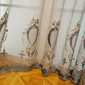 Luxury Chenille Blackout Curtains | Custom Size, Embroidered