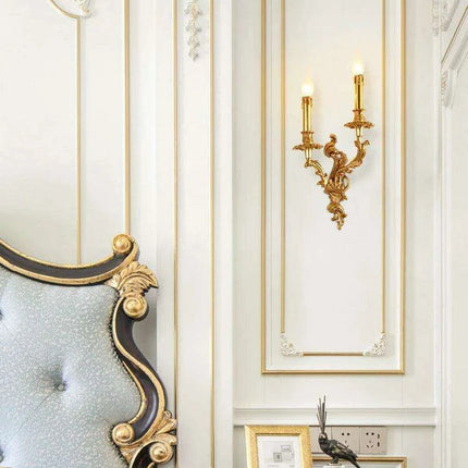 European Rococo Antique Brass Wall Light - Elevate Your Home's Elegance