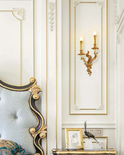 European Rococo Antique Brass Wall Light - Elevate Your Home's Elegance