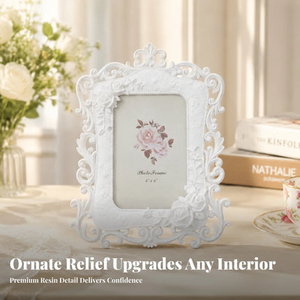 Shop1104398223 Lightweight Resin Baroque Photo Frame with Ornate Desig