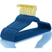 Elegant Teal Velvet Hanger Collection - 50 Premium Hangers with 360-Degree Gold Hooks