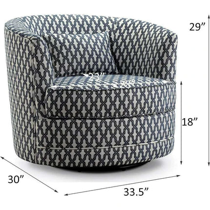 Modern Swivel Barrel Chair Set with Free Decorative Pillow - Your Comfort Haven