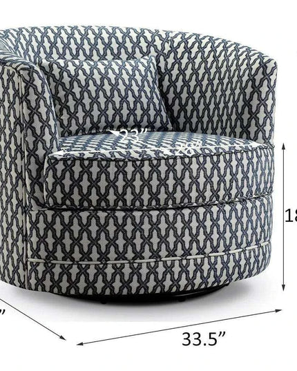 Modern Swivel Barrel Chair Set with Free Decorative Pillow - Your Comfort Haven