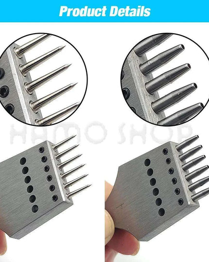 Premium Interchangeable Round Chisel Tool Set for Leather Crafting