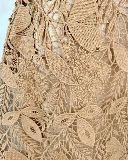 Elegant Bow-Detail Lace Halter Neck Dress for Women's Summer Events 2024