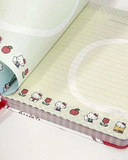 Hello Kitty Cute Heart Design Coloring Journal - Adorable Anime Notebook for Creative Mindfulness