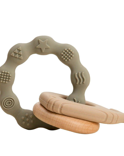 Eco-Friendly Handmade Crochet Baby Rattle with Wooden Teether