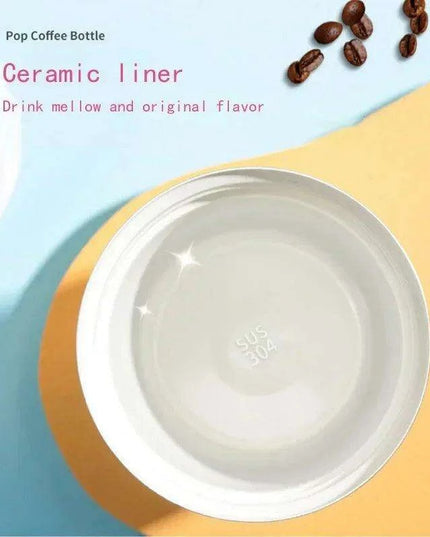 Sustainable 510ml Leakproof Ceramic Travel Mug with Insulation and Straw Hole