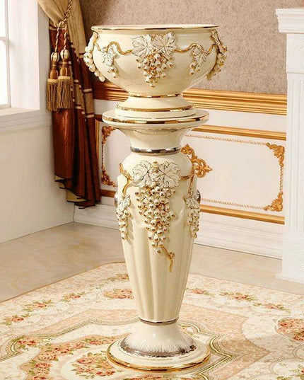 Luxurious European-Inspired Ceramic Floor Vase - Stunning Home Accent for Elegant Interiors