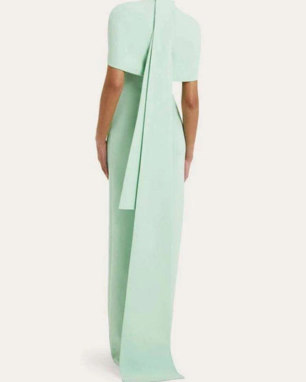 DEAT Customizable Slim Fit Evening Gown with Elegant Shawl - Summer 2024 Collection for Women, Model 35Z762