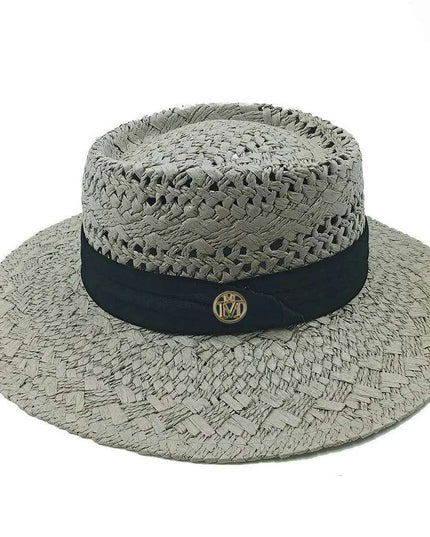 Chic Adjustable Wide Brim Straw Hat for Women - Stylish Sun Protection Beach Accessory Available in 50 Colors