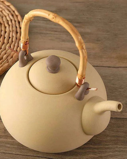 Artisan Clay Tea Set with Classic Kettle and Kung Fu Teapot for Elegant Brewing