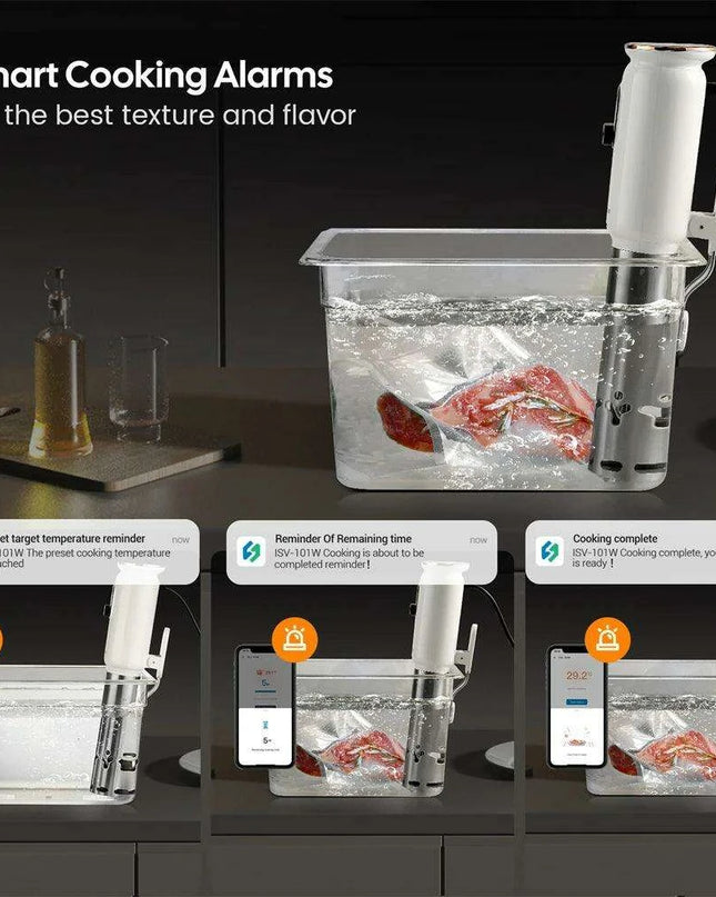 Precision Smart Sous Vide Cooker with WiFi Connectivity & 3D Water Circulation for Culinary Excellence