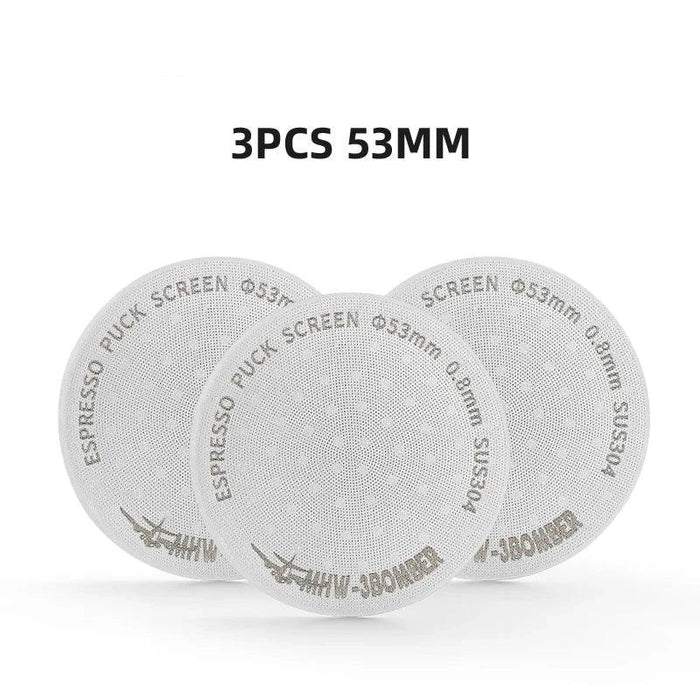 Stainless Steel Double-Layer Espresso Puck Screen for Optimal Coffee Extraction - Compatible with 51/53/58.5mm Portafilters
