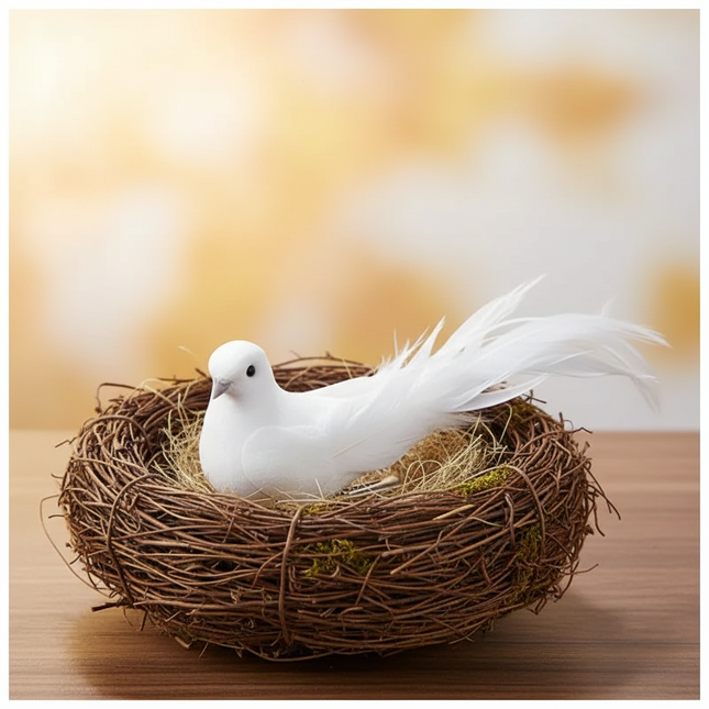 Foam Feather Doves — Mini Decorative Birds for Home, Garden & Events