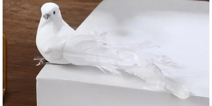 New Simulation Foam White Birds Artificial Foam Feather Doves Craft Birds Mini Decorative Birds for Home Garden Party Decoration new-simulation-foam-white-birds-artificial-foam-feather-doves-craft-birds-mini-decorative-birds-for-home-garden-party-decoration