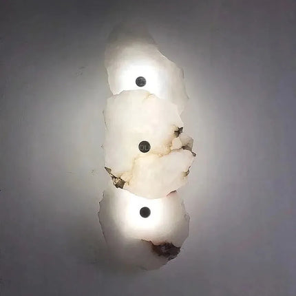 Natural Marble LED Wall Lamp — Copper Luxury Sconce, 1–9 Marble Shades