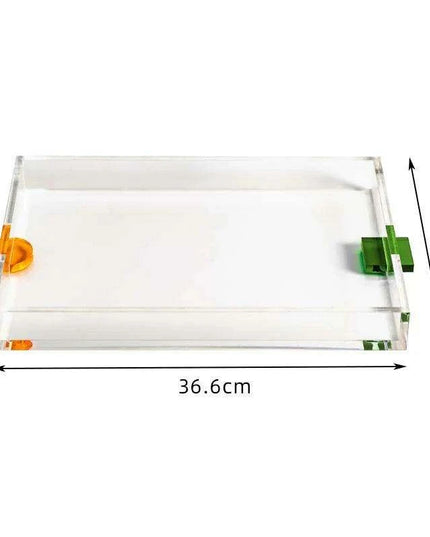 Chic Clear Acrylic Serving Tray for Elegant Teacup Display - Modern Home Essential