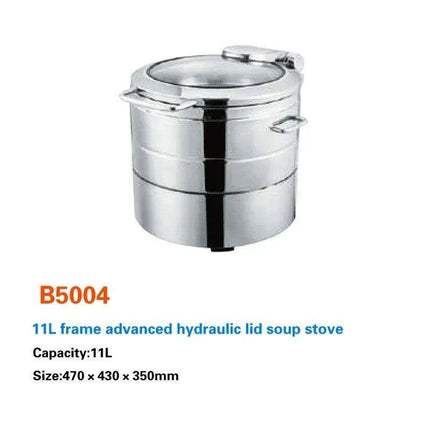 Regal Stainless Steel Chafing Dish Set with Hydraulic Warmer and Hot-Water Container