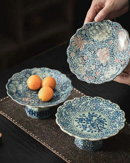 Ru Kiln Celadon Dim Sum Serving Dish - A Chic Addition for Desserts and Snacks