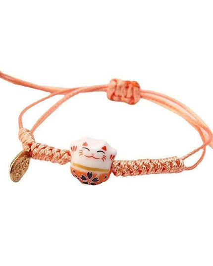 Charming Red Cord Lucky Cat Bracelet - A Thoughtful Gift for Women and Girls