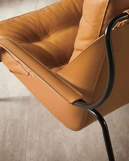 Moroccan Luxe Leather Armchair - Where Comfort Meets Timeless Design