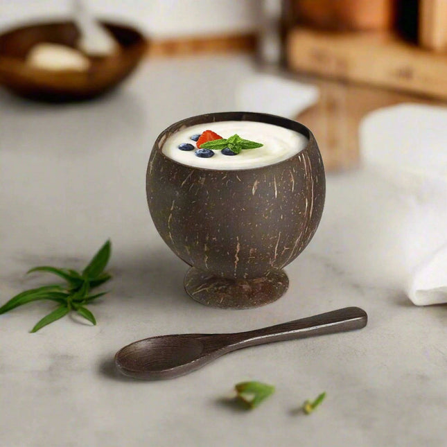 Sustainable Elegance: Handmade Coconut Shell Utensil Set for a Stylish Kitchen Experience