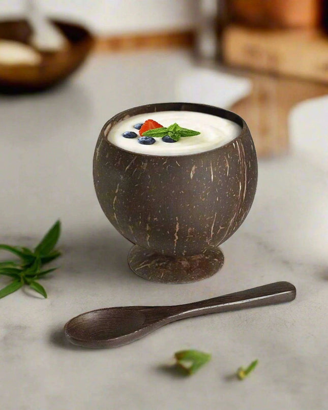 Sustainable Elegance: Handmade Coconut Shell Utensil Set for a Stylish Kitchen Experience