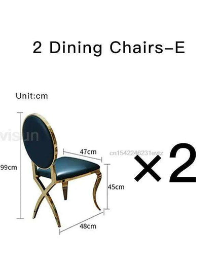 Exquisite Italian-Inspired White Marble Dining Set with Sleek Stainless Steel Chairs - Limited Edition