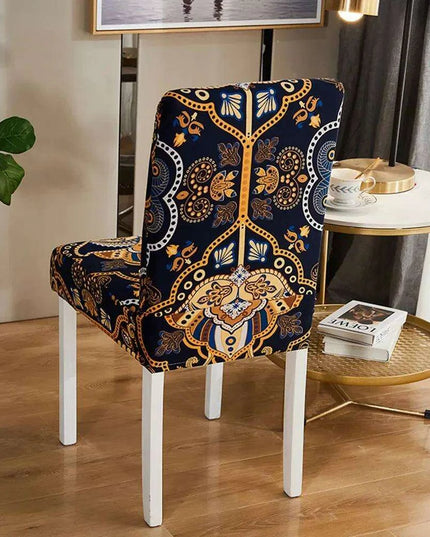 Elegant Bohemian Paisley Mandala Stretch Chair Slipcovers for Dining and Banquets