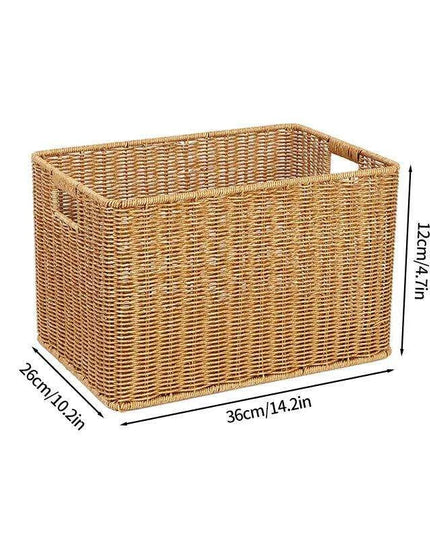 Chic Handwoven Multi-Functional Storage Basket - Stylish Organizer for Clothes, Groceries, and More for Any Space
