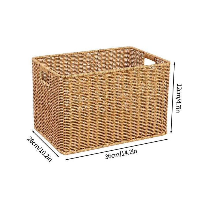 Chic Handwoven Multi-Functional Storage Basket - Stylish Organizer for Clothes, Groceries, and More for Any Space