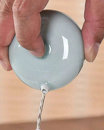 Artisan Water Drop Ceramic Inkstone for Creative Inspiration