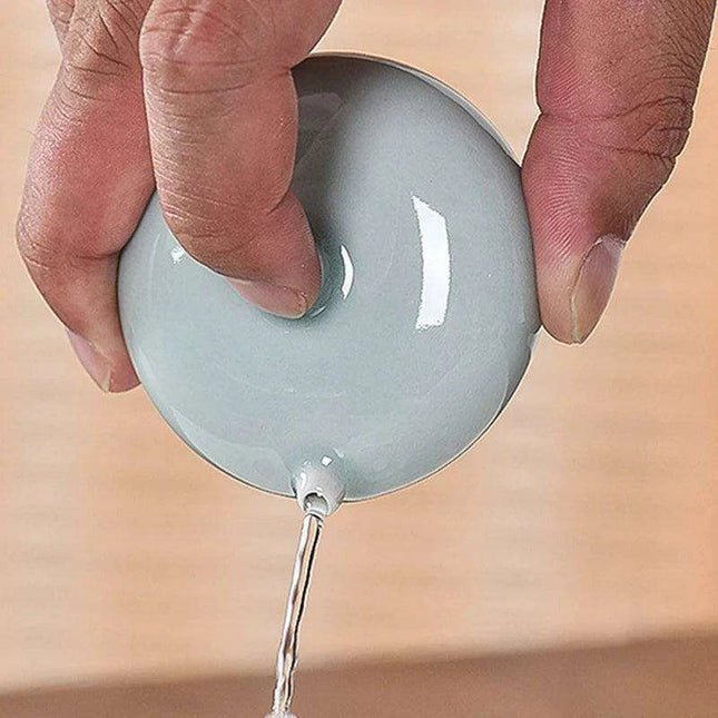 Artisan Water Drop Ceramic Inkstone for Creative Inspiration