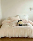 Beige / King Size 4pcs / Fitted Bed Sheet