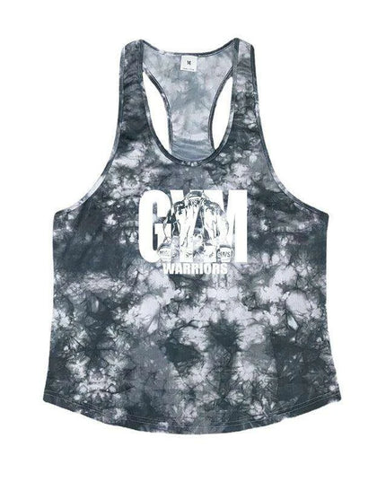 Men's Camouflage Y-Back Stringer Tank - Stylish Fitness Top for Gym and Bodybuilding