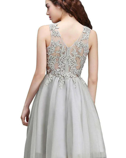 O Neck Tulle Evening Dress