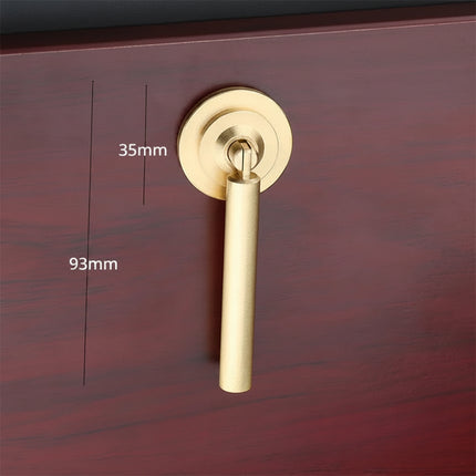 Single Hole Wardrobe Ring Handle European Antique Brass Cabinet Drawer