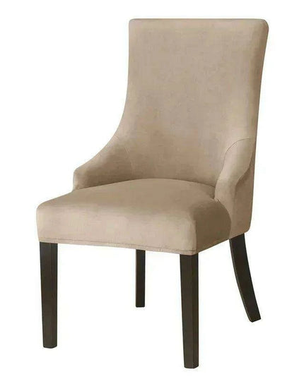 Luxe Stretch Velvet Slipcovers for High-Back Sloping Arm Chairs - Elegant Furniture Protection for Home and Events