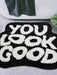 You Look Good Monogramed Microfiber Bathroom Mat