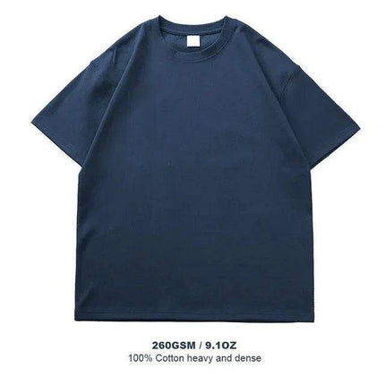Men's Oversized Heavyweight Cotton Summer T-Shirt - Short Sleeve O-Neck for Ultimate Comfort