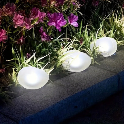 Solar Rock Garden Lights — Waterproof Outdoor Spotlight, Warm & Cool White