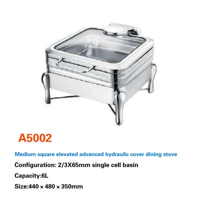 Elegant Stainless Steel Buffet Chafing Dish Set with Hydraulic Warmer
