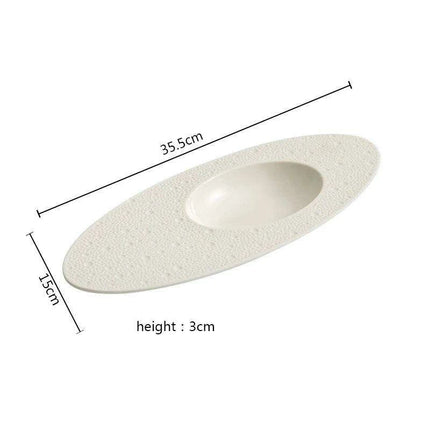 Elegant Oval Ceramic Dining Set: Enhance Your Home and Restaurant Meals