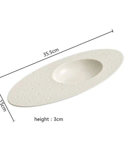 Elegant Oval Ceramic Dining Set: Enhance Your Home and Restaurant Meals