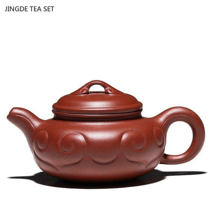 Artisan 180ml Yixing Purple Clay Teapot with Integrated Filter – Luxurious Zisha Infuser for Exceptional Tea Experiences