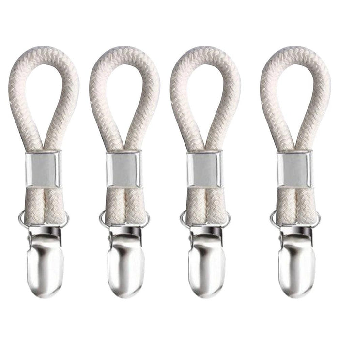 4PCS Cotton Loop Tea Towel Clips Cloth Hanger Set for Kitchen Towel Organization