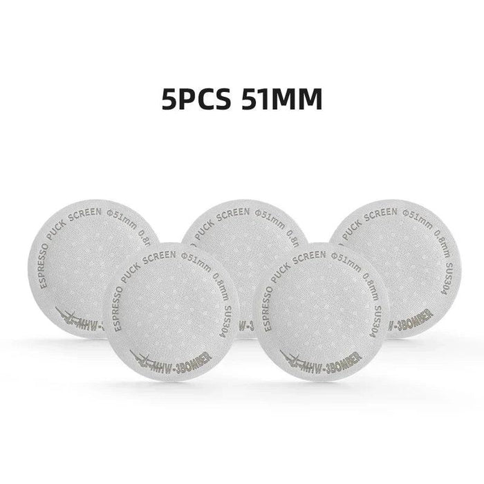 Stainless Steel Double-Layer Espresso Puck Screen for Optimal Coffee Extraction - Compatible with 51/53/58.5mm Portafilters