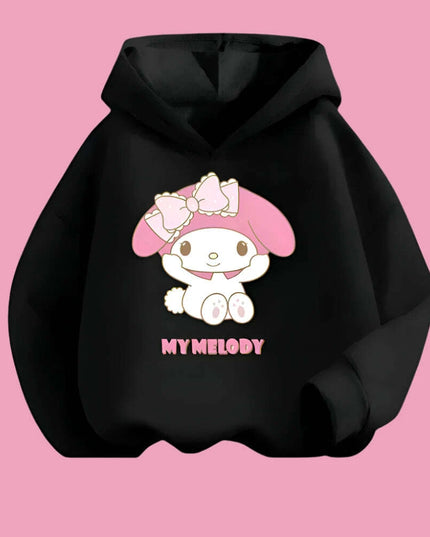 My Melody Graffiti Hoodie Outfit for Girls - Adorable Spring/Fall Sweatshirt Set